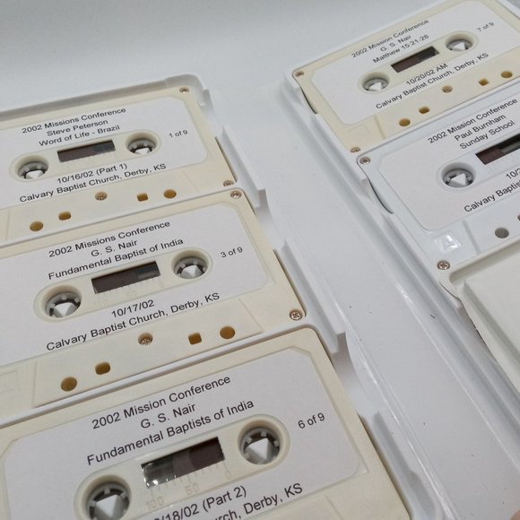 Derby Kansas Calvary Baptist Church 2002 Missions Conference Audio Cassettes - Picture 5 of 5
